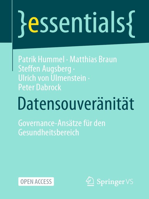 Title details for Datensouveränität by Patrik Hummel - Wait list